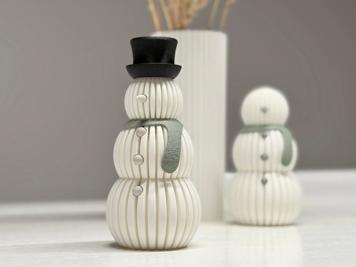 Bonhomme de neige cannelé – décoration à poser