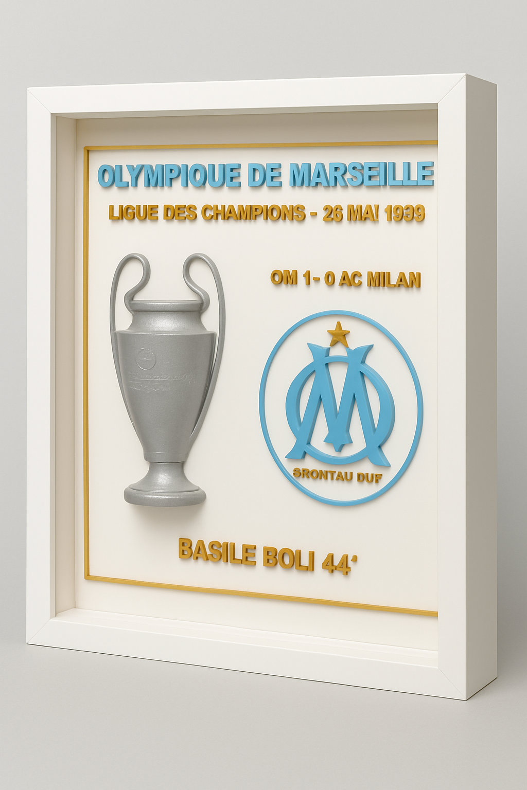 Cadre commémoratif – Olympique de Marseille, Finale Ligue des Champions 1993 (OM – Milan 1-0, But Basile Boli)