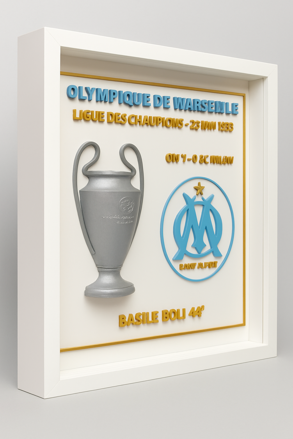 Cadre commémoratif – Olympique de Marseille, Finale Ligue des Champions 1993 (OM – Milan 1-0, But Basile Boli)