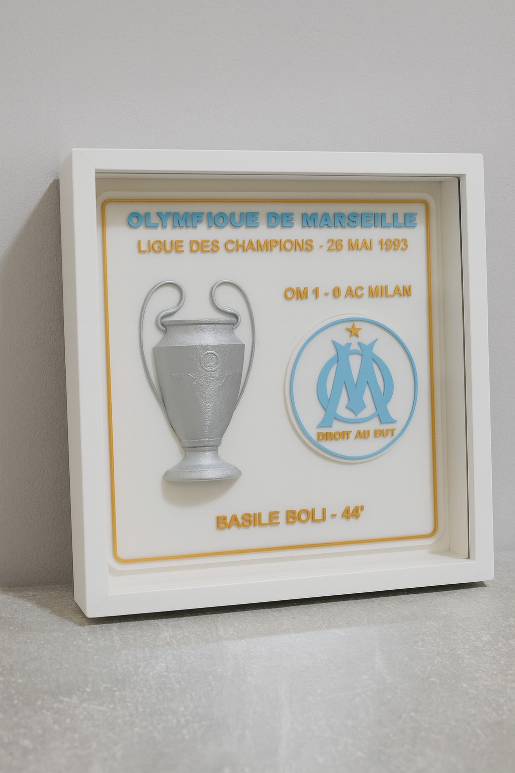 Cadre commémoratif – Olympique de Marseille, Finale Ligue des Champions 1993 (OM – Milan 1-0, But Basile Boli)