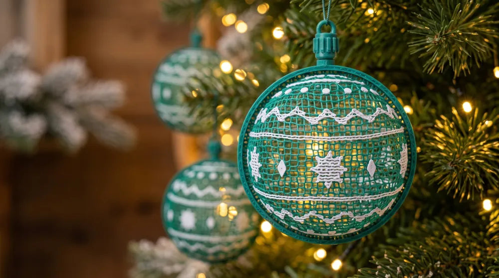 Boule de Noël filet fait main – Modèle 3