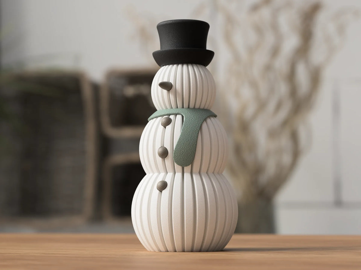Bonhomme de neige cannelé – décoration à poser