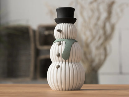 Bonhomme de neige cannelé – décoration à poser