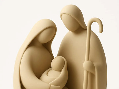 Crèche de Noël épurée – Sainte Famille