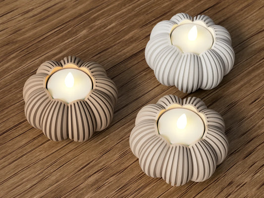 Mini photophore cannelé pour bougie LED