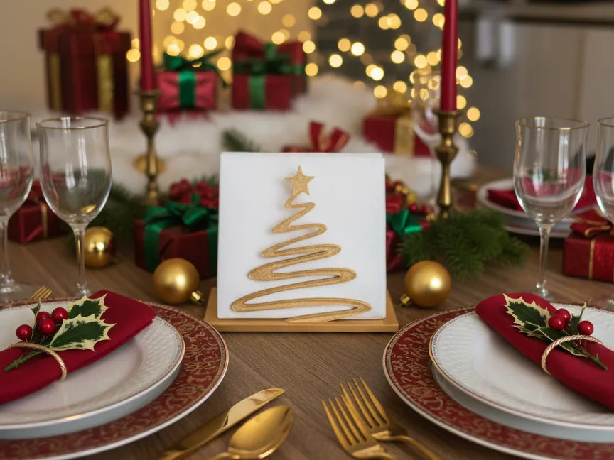 Support serviettes en papier – table de Noël