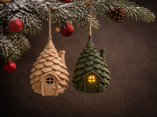 Maisonnette pomme de pin – suspension de Noël