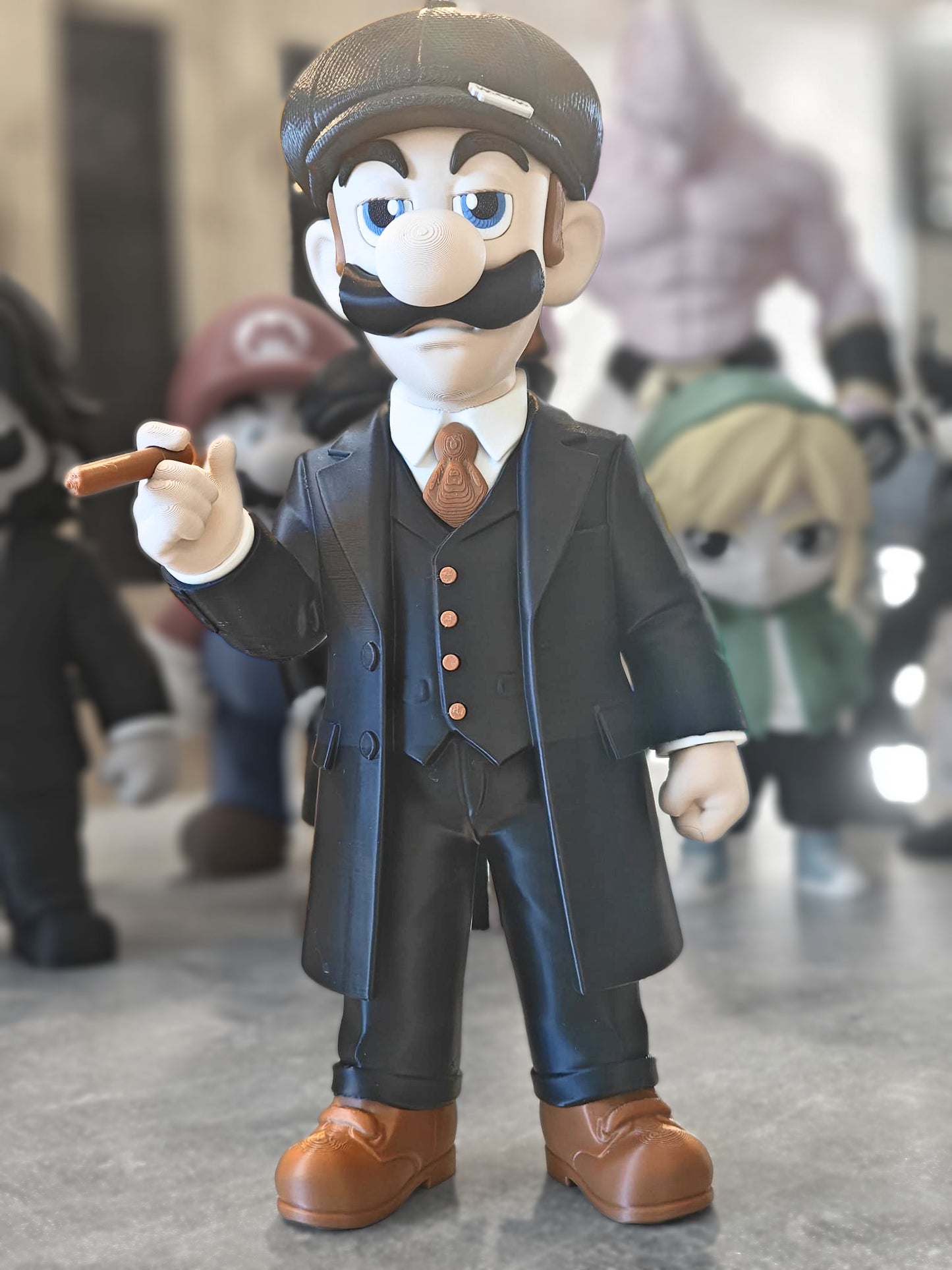 Figurine Geek 3D imprimée – Mario, Luigi, Goku, Link, Groot Venom, Majin Buu – Statue décorative gaming / anime – Cadeau gamer