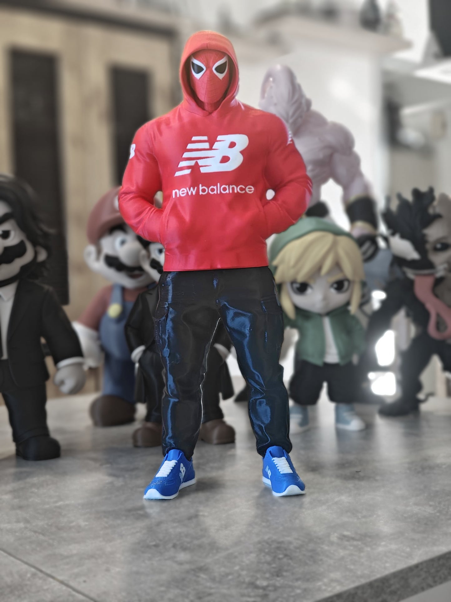 Figurine Geek 3D imprimée – Mario, Luigi, Goku, Link, Groot Venom, Majin Buu – Statue décorative gaming / anime – Cadeau gamer