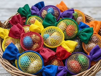 Bonbon géant en filet – contenant à friandises