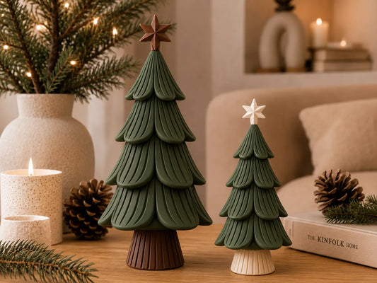 Sapin de Noël étagé à poser – décoration nordique