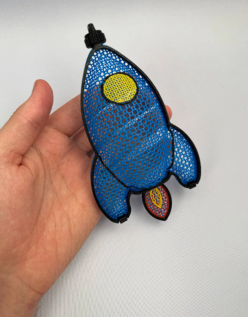 Fusée en filet – boîte à bonbons pour enfants