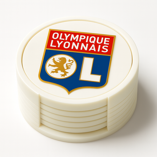 Set supporter OL – Décapsuleur + 4 sous-verres + socle – Impression 3D & finition résine