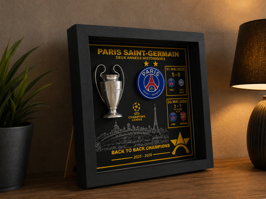 Cadre 3D PSG – Deux années historiques 2025 & 2026 ⚽🏆