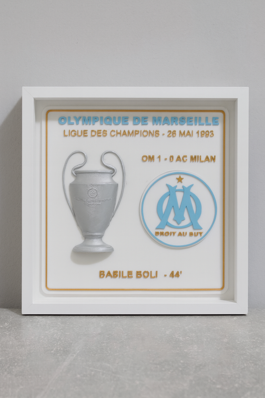 Cadre commémoratif – Olympique de Marseille, Finale Ligue des Champions 1993 (OM – Milan 1-0, But Basile Boli)