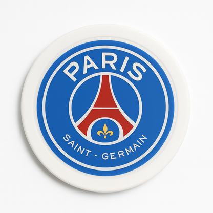 Set supporter PSG – Décapsuleur + 4 sous-verres + socle – Impression 3D & finition résine