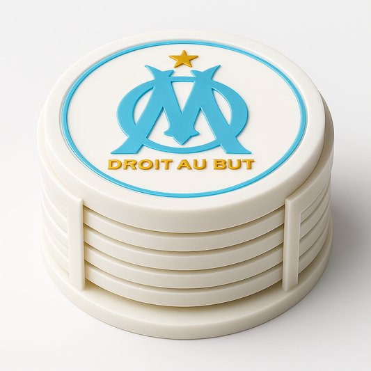 Set supporter OM – Décapsuleur + 4 sous-verres + socle – Impression 3D & finition résine