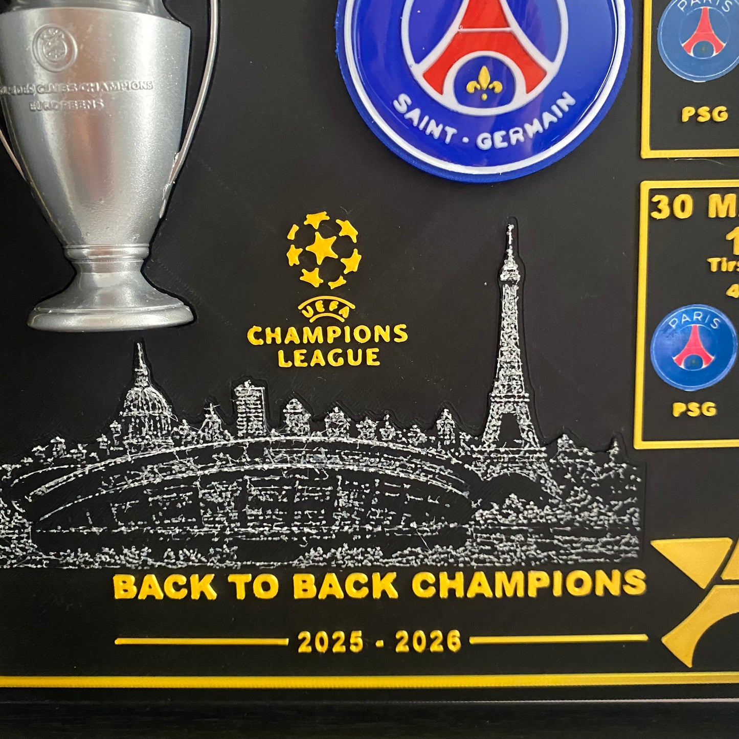 Cadre 3D PSG – Deux années historiques 2025 & 2026 ⚽🏆