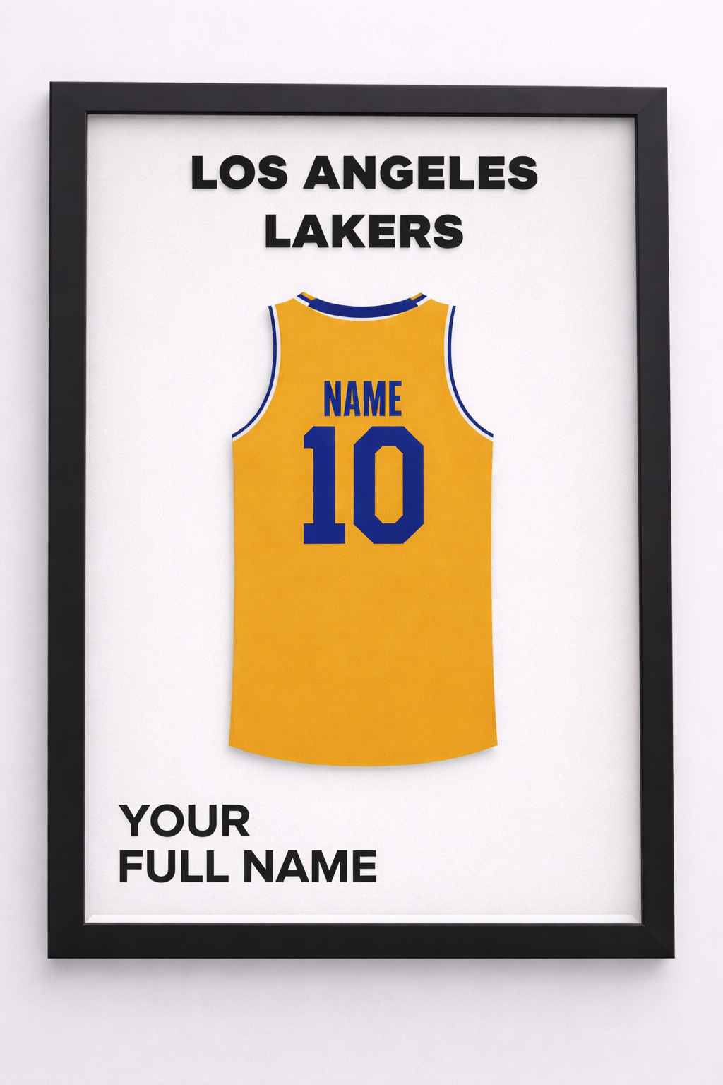 🖼️ Cadre Sportif Personnalisé – Maillot 3D – Prénom & Numéro – Décoration à Poser