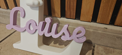 Lettre décorative personnalisée – Prénom & montgolfière – Impression 3D