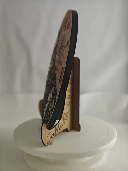 Horloge Café – Grains de café & résine – 30 cm