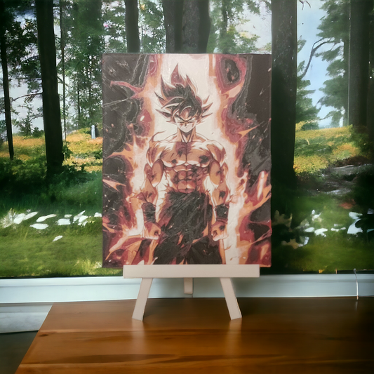 Mini tableau Goku avec son chevalet